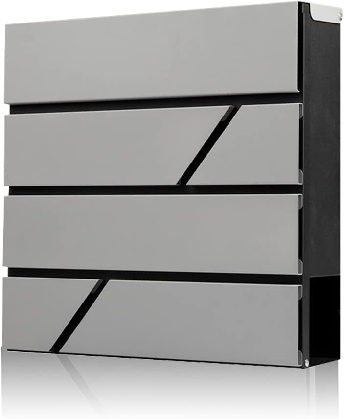 Mailbox Wall Mount,Large Capacity Locking Mailbox for Outside,Galvanized Steel Cover and Rust-Proof Metal Post Box