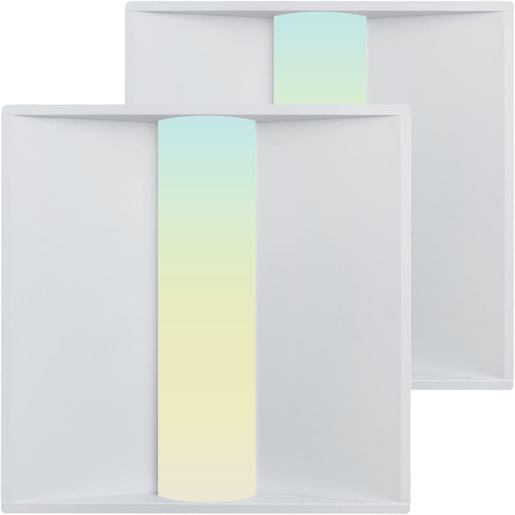 2x2 LED Troffer Light with Emergency Backup Battery, ETL 2PK