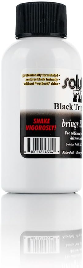 Black Plastic & Vinyl Trim Restorer - Use for Car and Truck Detailing, No Wet Look, Instantly Revives Color to Trim
