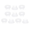 HARFINGTON 10pcs Flanged Sleeve Bearings 6.1mm Bore 8.1mm OD 6mm Length Nylon Bushings for Shaft, White