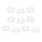 HARFINGTON 10pcs Flanged Sleeve Bearings 6.1mm Bore 8.1mm OD 6mm Length Nylon Bushings for Shaft, White