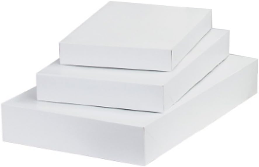 12-Pack White Gift Boxes with Lids – Multi-Pack Gift Wrap Boxes for Clothes, Apparel, Christmas and Birthdays