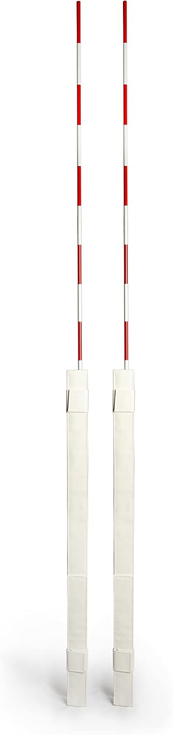 Volleyball Collapsible Net Antennae - 2 Red & White Antennae - Volleyball Referee Equipment - Fits Both 36" & 1 Meter
