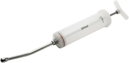 250mL Plastic Dose Syringe with Stainless Steel Nozzle – Large Capacity Equine Drenching Syringe for Horses