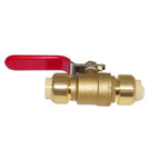 Hooshing 2 Pack 1/2 Inch Push-Fit Full Port Ball Valve, Red Handle