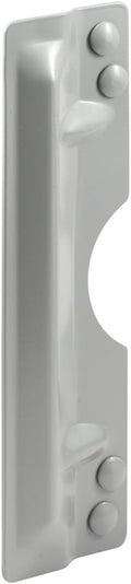 U 9503 Steel Latch Guard Plate Cover for Out-Swinging Doors, Gray (Single Pack)