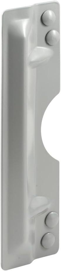 U 9503 Steel Latch Guard Plate Cover for Out-Swinging Doors, Gray (Single Pack)