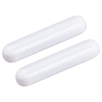Magnetic Stirrer Mixer Stir Bar Rod 30mm(1.18") x6mm Cylinder Shape Coating Magnet White for Laboratory 2Pcs