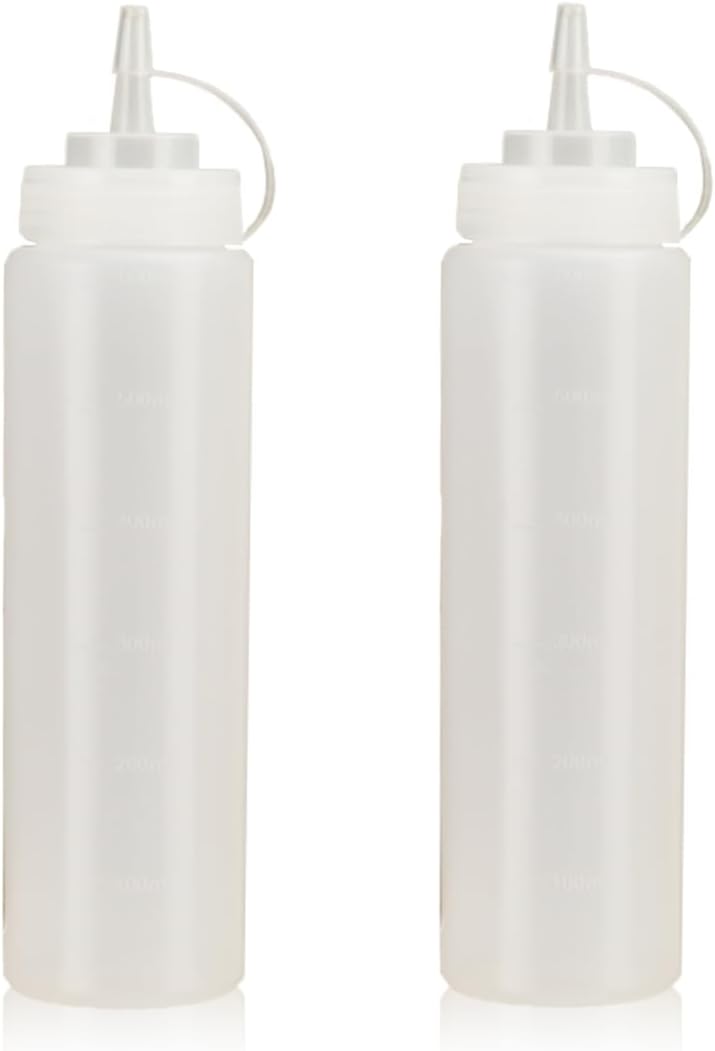 Squeeze Bottles for Sauces,Leak-Proof Condiment Dispenser, BPA-Free Kitchen Restaurant Squeeze Bottle Set with Wide