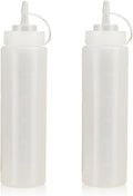 Squeeze Bottles for Sauces,Leak-Proof Condiment Dispenser, BPA-Free Kitchen Restaurant Squeeze Bottle Set with Wide