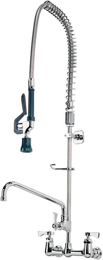 17-109WL Low Lead Wall Mount Pre-Rinse Faucet with 12" Swing Spout