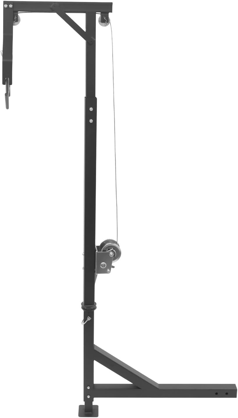 Hitch Mounted Deer Hoist, 600 lbs Hunting Game Hoist with 360° Swivel and Adjustable Height for Truck, Heavy Duty