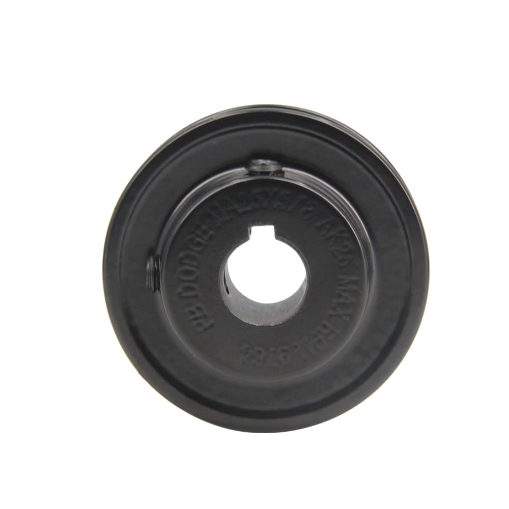 AK25 Single Groove Web Sheaves,2.5" OD 5/8" Bore V-Belt Sheave Cast Iron for V-Belt (5/8"Bore-2.5"OD, 1 Groove)