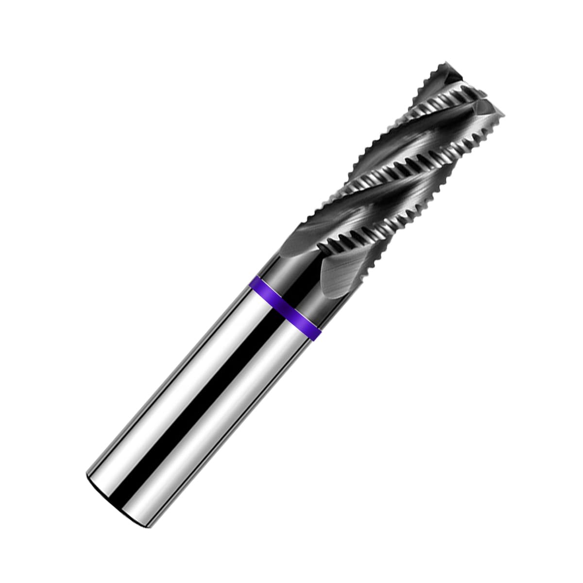 VIERDWIN 1/2" 4-Flute Carbide Roughing End Mill, Square Nose Cutter, 1-Pack
