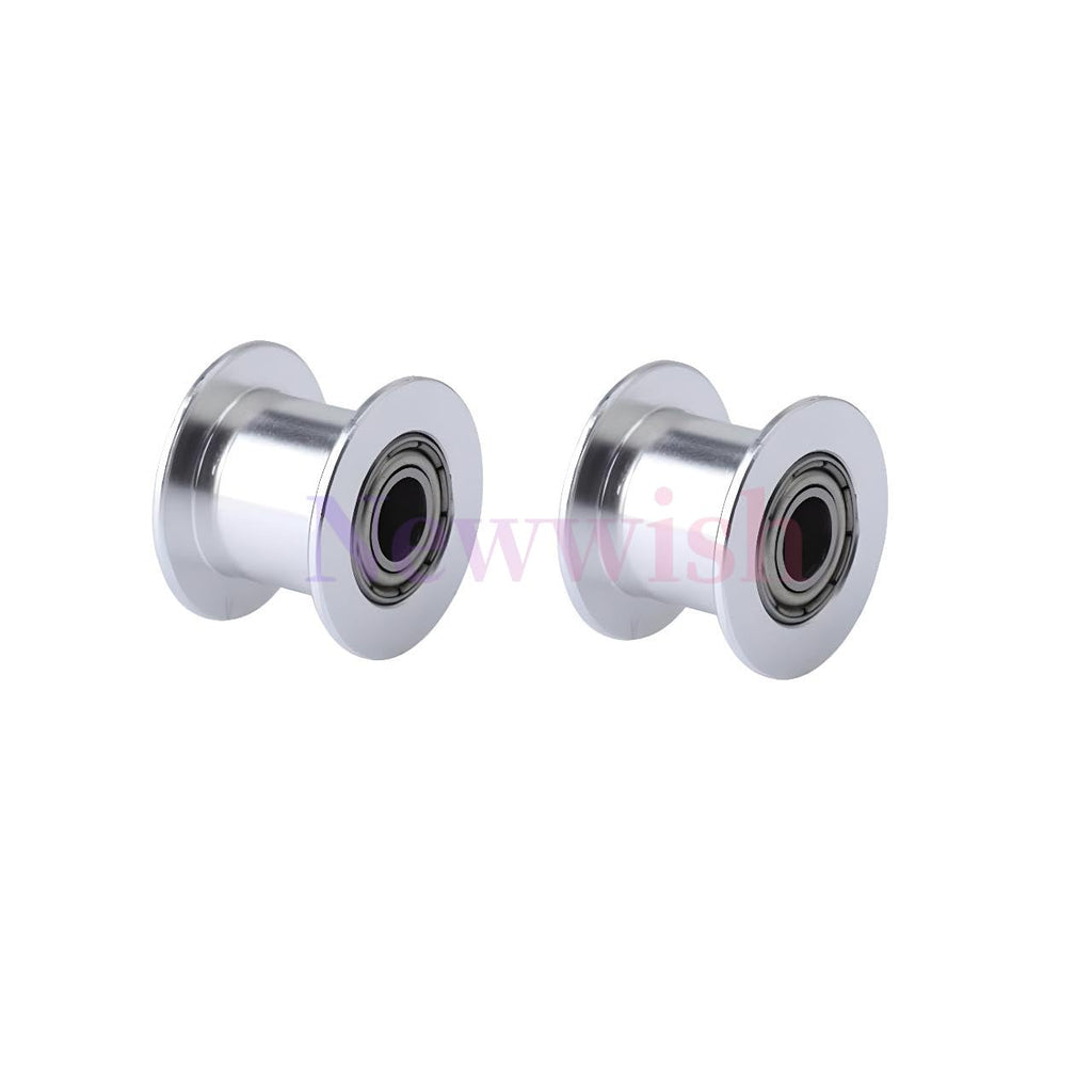 Newwish GT2 Idler Pulley 20 Toothless Bore 5mm Width 10mm GT2 Idler 20T for 3D Printer 9mm/10mm Width GT2 Timing Belt.(10pcs)