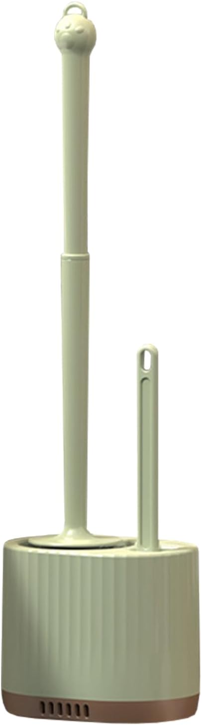 2 in 1 Toilet Bowl Brush Plunger Set,Toilet Brush and Holder Set Toilet Bowl Brush with Tweezers Long