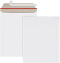 100 Pack 7x9 inch Rigid Mailer Self Seal Photo Document Mailers, Stay Flat White Cardboard Shipping Envelopes White