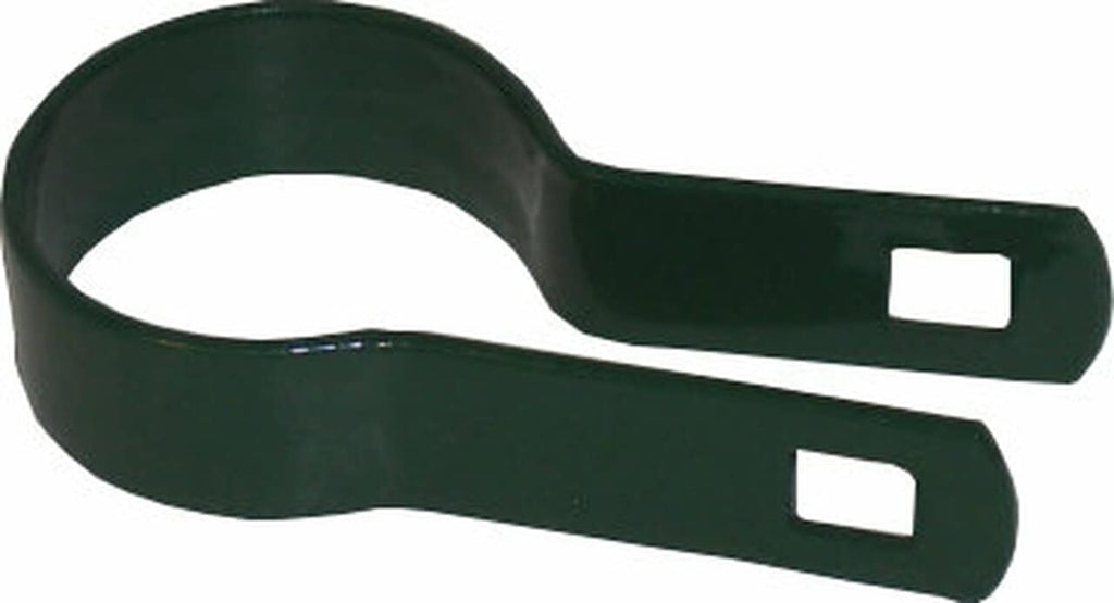 Black Coated Chain Link Tension Band, Durable Steel Chain Link Fence Hardware, Rust-Resistant, Easy Install, Includes