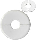 Fit 1/2 Inch Flange Water Pipe Cover Decoration 16mm(5/8") Plastic PP escutcheon plate 1/2 inch Cover for Wall Pipe Tube Decoration (16 White)