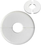 Fit 1/2 Inch Flange Water Pipe Cover Decoration 16mm(5/8") Plastic PP escutcheon plate 1/2 inch Cover for Wall Pipe Tube Decoration (16 White)