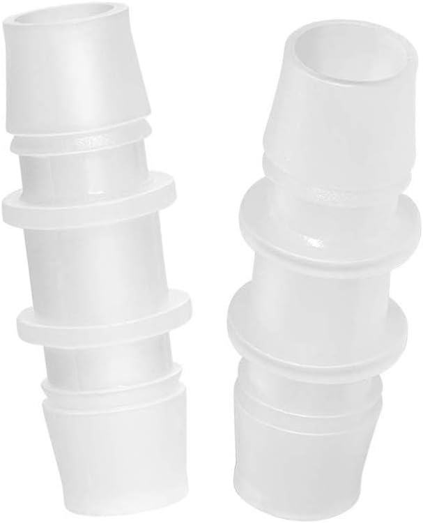 Plastic 5/8" Hose Barb Splicer Mender Euqal Barbed Coupler Round Union Adapter (Pack of 6)