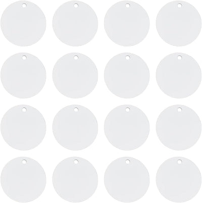 30 Pcs Round Star Aluminum Sublimation Blanks, 1.47inch / 1.57 Inch Stamping Tags for Heat Press Printing, Laser
