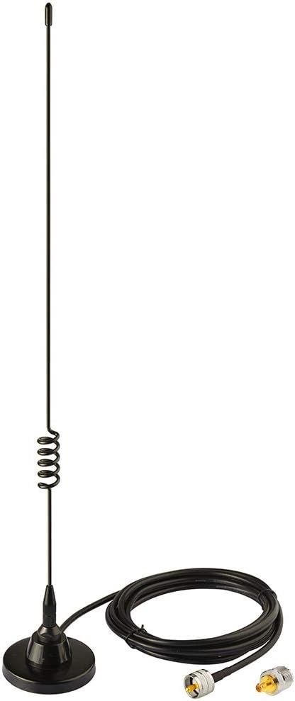 Vehicle Car Mobile Ham Radio Antenna Dual Band VHF UHF | 136-174MHz 400-520MHz Magnetic Base PL259 Male Antenna for