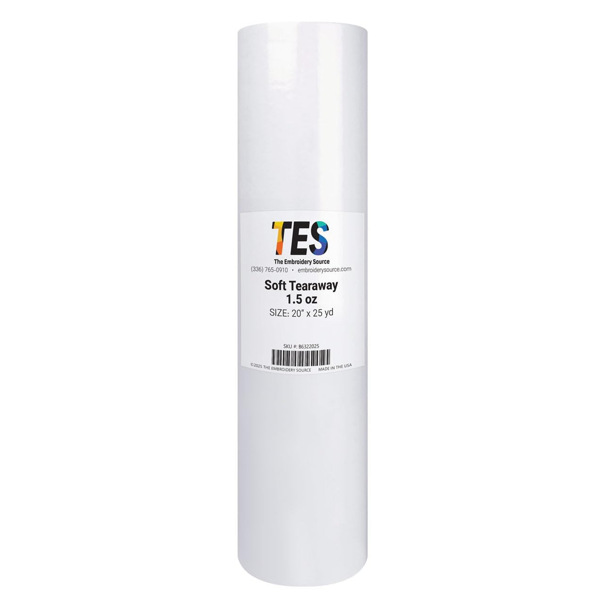 Medium (1.5 oz.) Soft Tearaway 20" x 50 Yd Roll - Embroidery Stabilizer