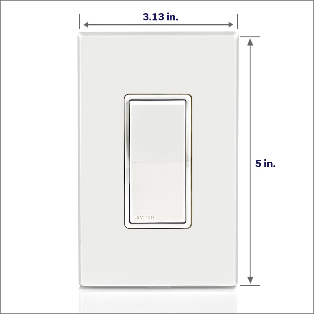 Leviton 15 Amp Decora Weather-Resistant Single-Pole Switch, W5601-2W, White