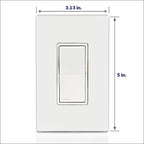 Leviton 15 Amp Decora Weather-Resistant Single-Pole Switch, W5601-2W, White