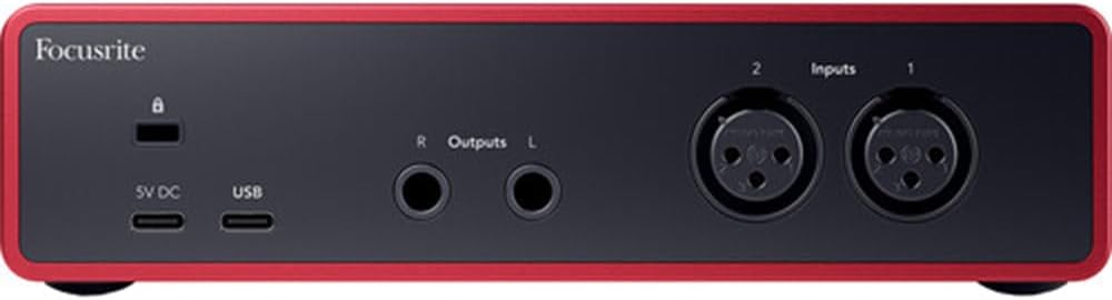Focusrite Scarlett 2i2 Studio USB-C Audio Interface (4th Generation) with Condenser Microphone and Headphones Bundle