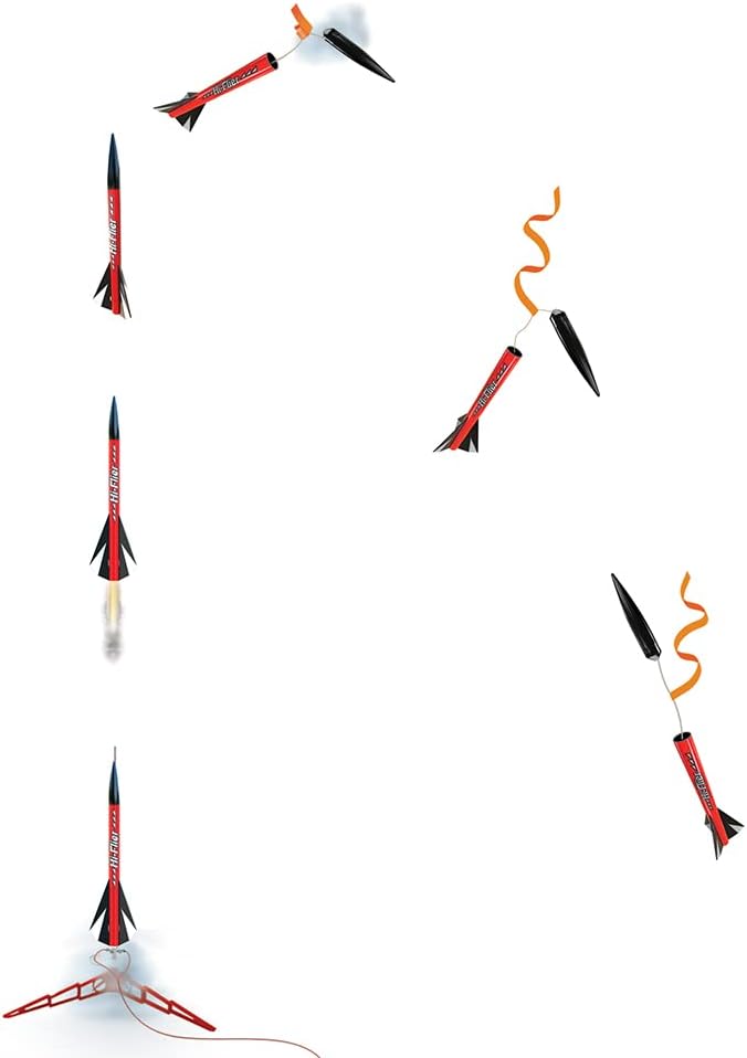 Hi-Flier Flying Model Rocket Kit, ages 10 and up with Adult Supervision under 12