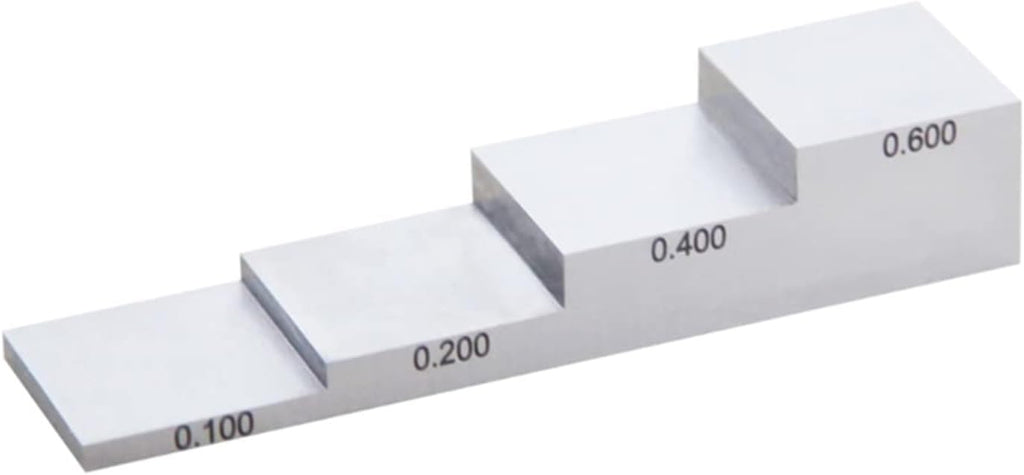 ROROLL Gage Block Set,Setup Blocks, 0.100/0.200/0.400/0.600 Inch Ultrasonic Thickness Tester Gauge Calibration Block, 4 Step for Thickness Linearity Calibration for Router and Table Saw Accessories