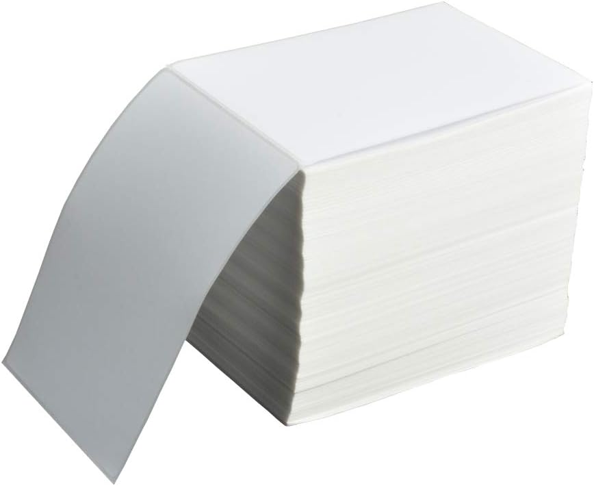 4x6 Thermal Labels Fanfold, 1000 Direct Thermal Shipping Labels | Pack of 1000 4x6 Fanfold Thermal Labels, Perforated