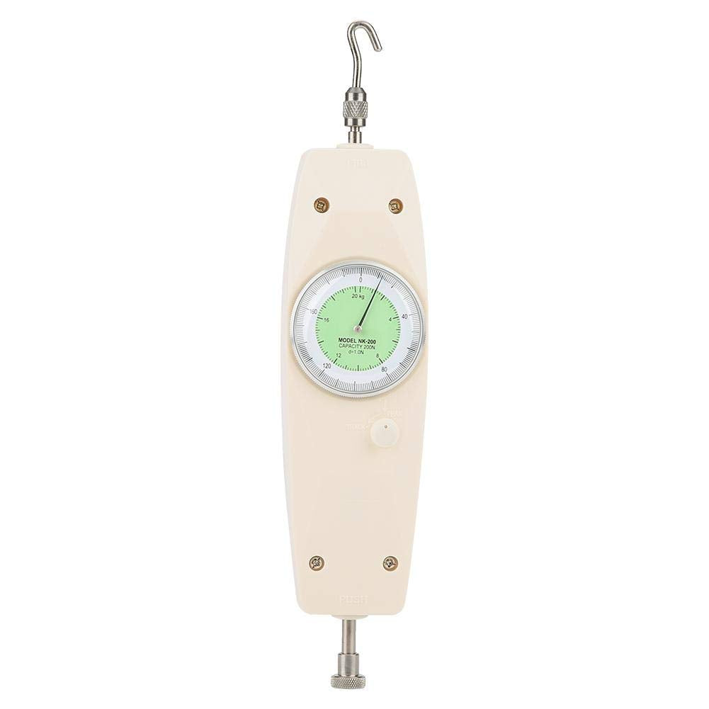 Oumefar 200N Force Gauge, Push Pull Analog Dynamometer Kit Mechanical Force Measuring Meter Instrument Tester NK-200 Push Pull Force Force Tester Meter