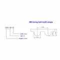 HTD-5M Close Loop Pulley Timing Belt Pitch 5mm Perimeter 250mm Width 10mm