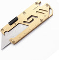 Stainless Steel Pocket Utility Knife, Portable EDC Retractable Box Cutter