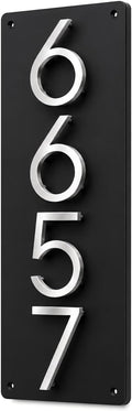 Custom House Numbers for Outside, Modern Address Plaque for House | 5in 3D Floating Numbers, 10mm Back Plate