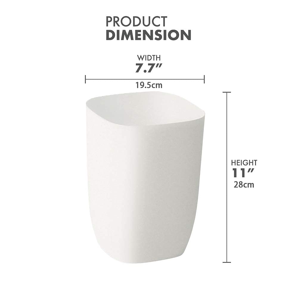 Bathroom Trash Can, Small Garbage Can for Bedroom, Living Room, Kitchen, Slim Cute Plastic Waste Basket for Office