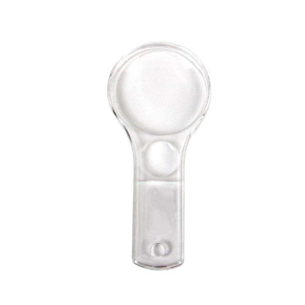 Mini Plastic Handheld Magnifying Glasses, 3X and 6X, Without Lanyard (Pack of 10)
