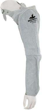 38425MW Memphis Split Cow Leather Welding Sleeve with Adjustable Neck Strap, Gray, 25-Inch