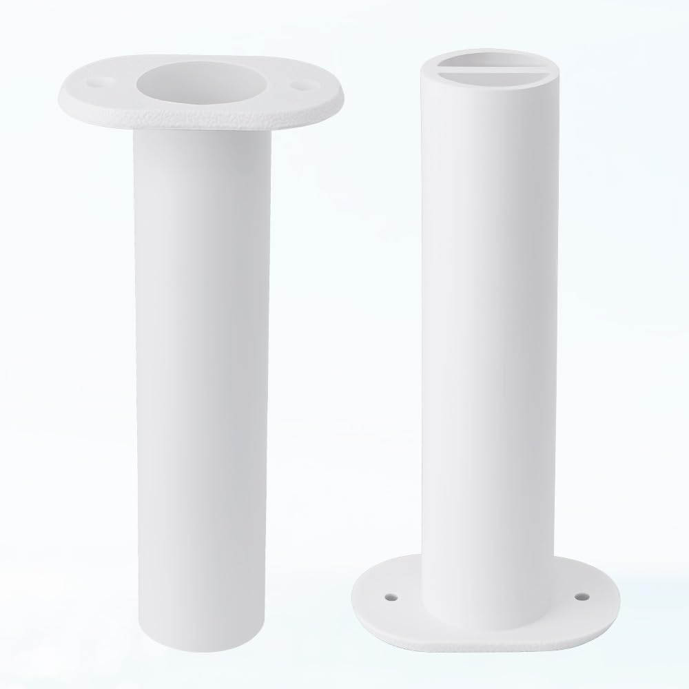 Fishing Rod Holder Plastic with UV 90 Degree Flush Mount 2PCS for Yacht and Boats