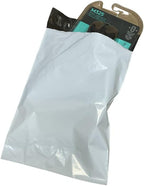 Poly Mailers 7.5 X 10.5 Plastic Durable Shipping Bags for Small Business or Personal Use - 10 White Self Adhesive