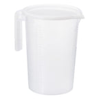 Graduated Beaker, 3500ml PP Plastic Liquid Measuring Cup Double Sided Graduations with Handle Lid and Spout for Lab
