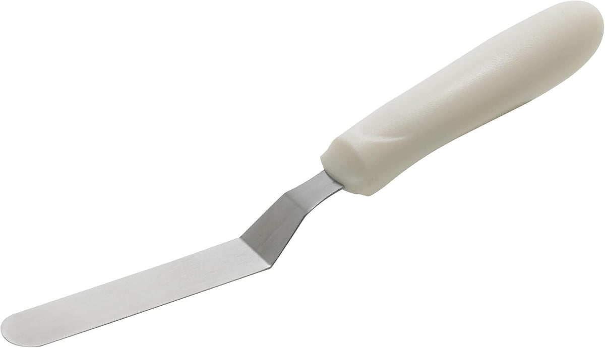3 1/2" x 0 3/4" White Offset Spatula