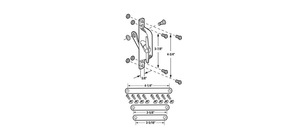 C.R. LAURENCE H3819 White Universal Jalousie Window Operator