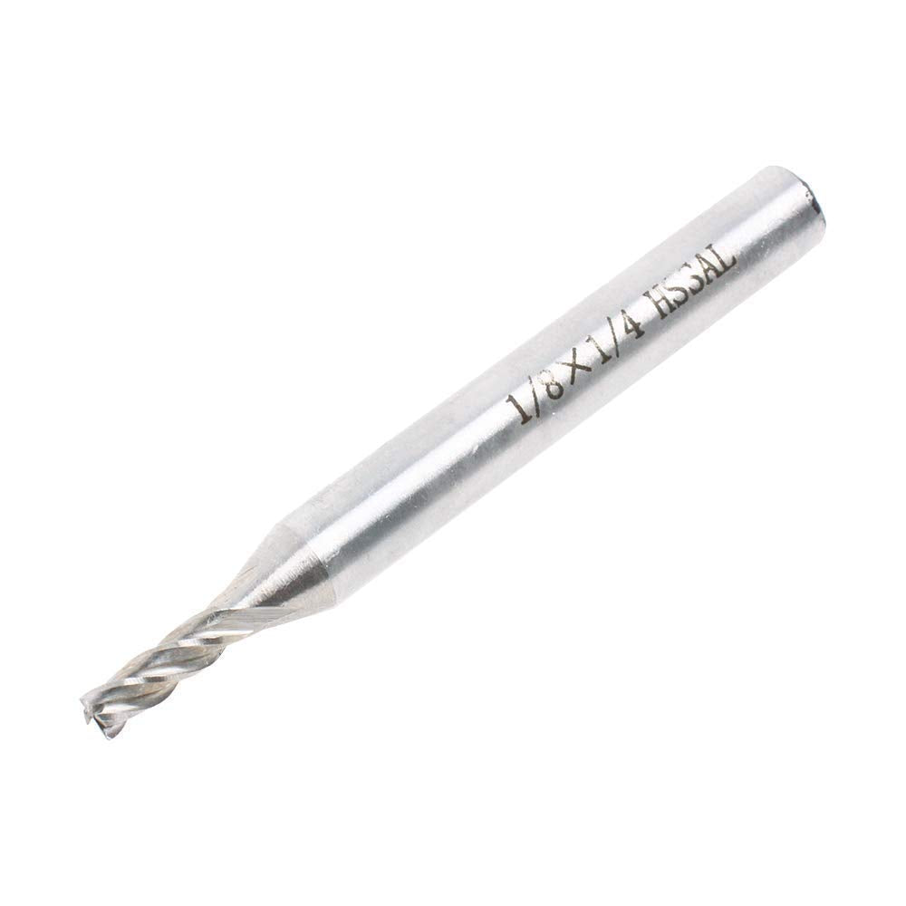 1/8" HSS 4 Flute End Mill Cutter 2PCS CNC Milling Bits