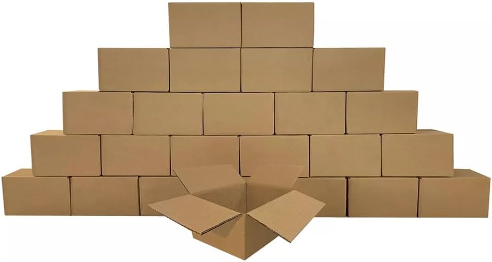 Corrugated Mail & Shipping Boxes, 10 x 8 x 6 inch, 25 pack