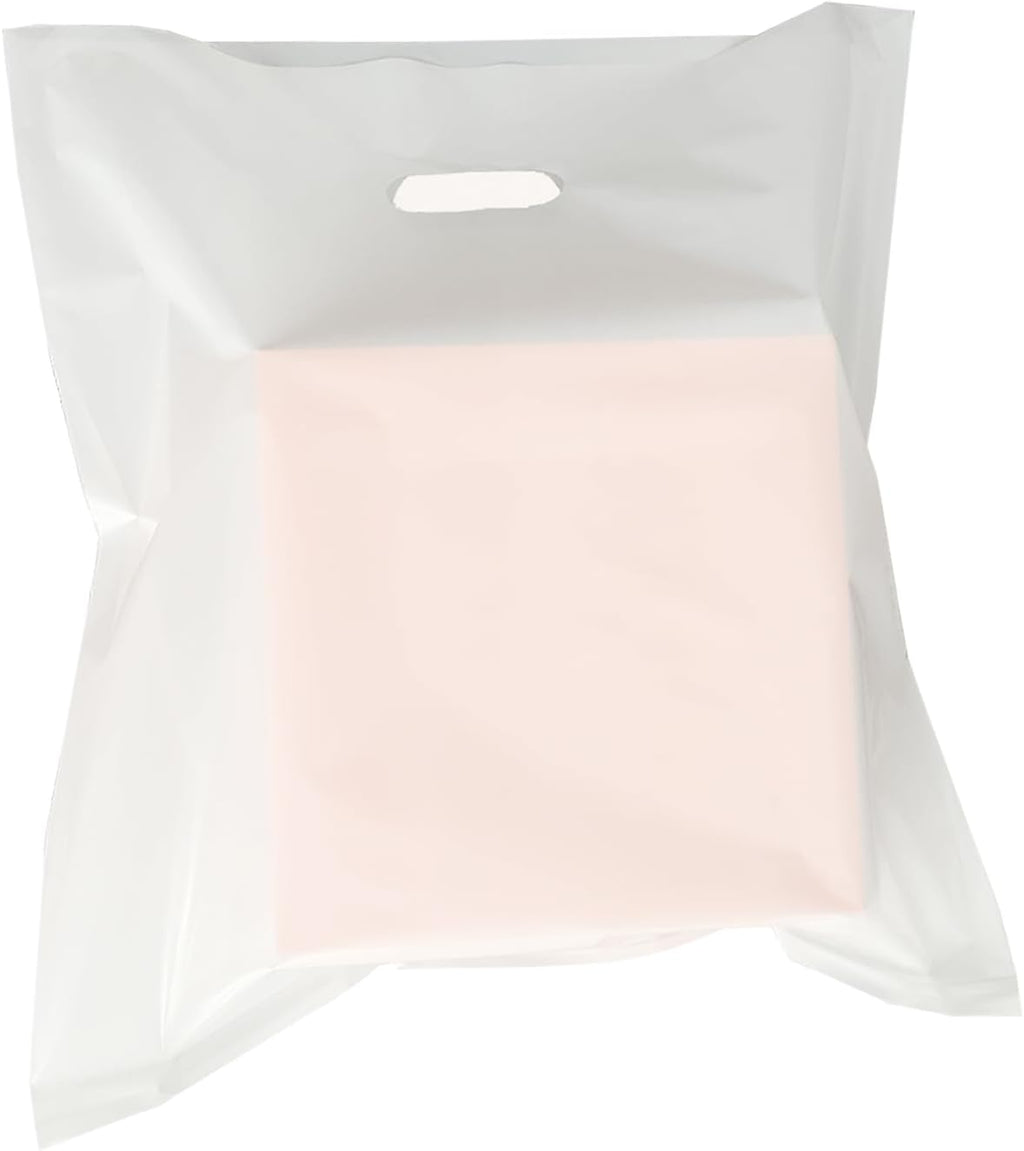 100 Pack 20" x 22"x 2 Mil Thick Extra Large White Merchandise Bags with Die Cut Handles