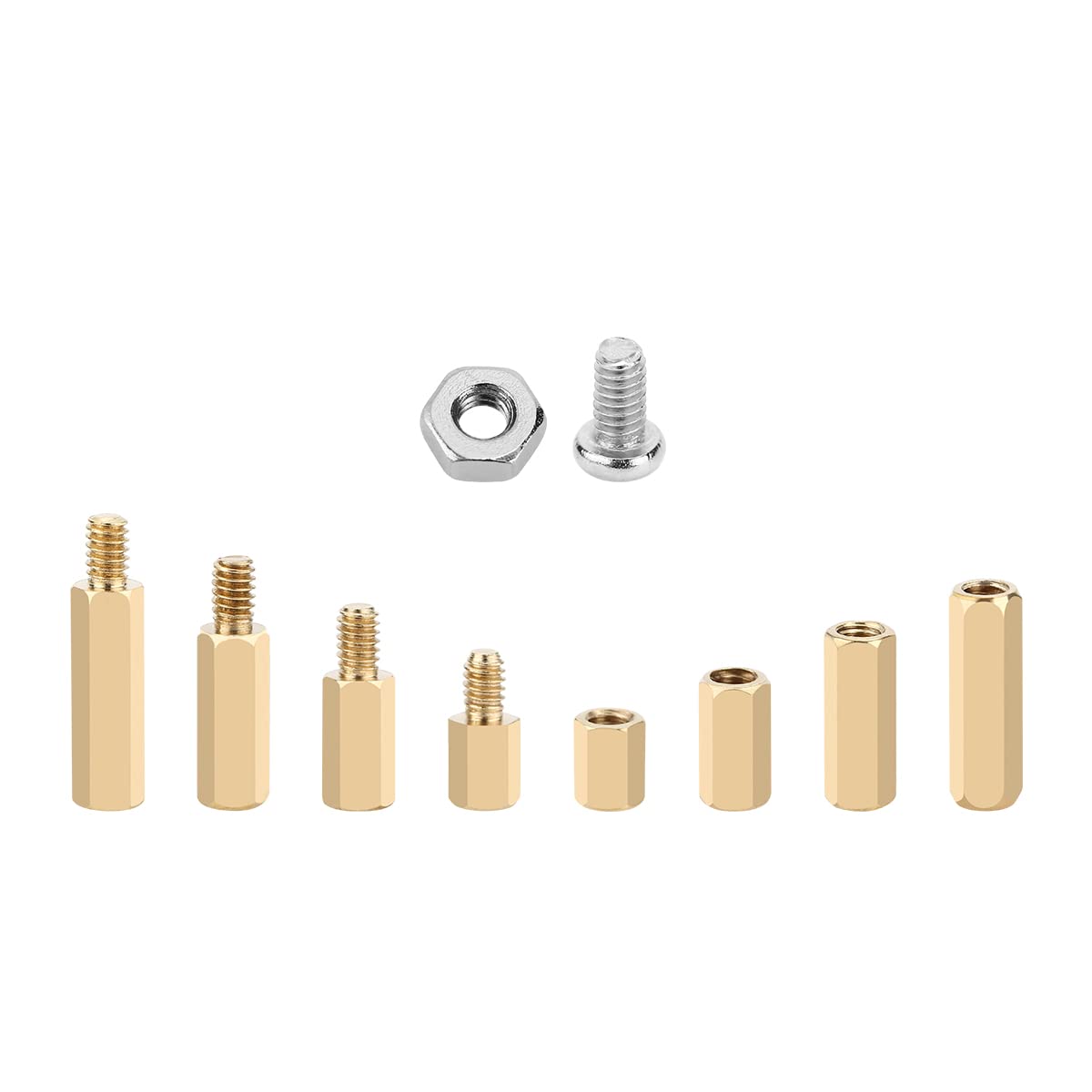 300Pcs M2 Brass Hex Standoff Kit